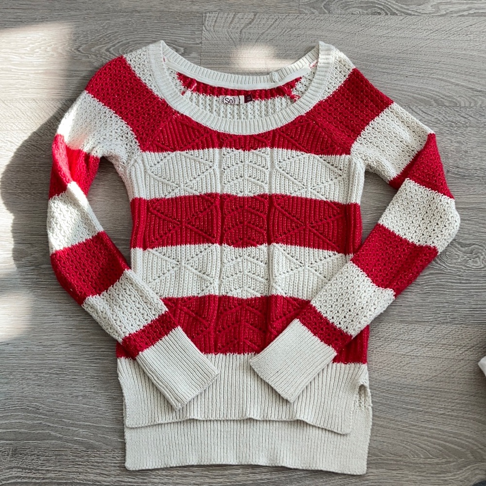 Pink and cream stripped sweater